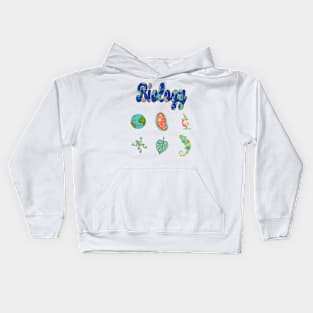 BIOLOGY STICKERS Kids Hoodie